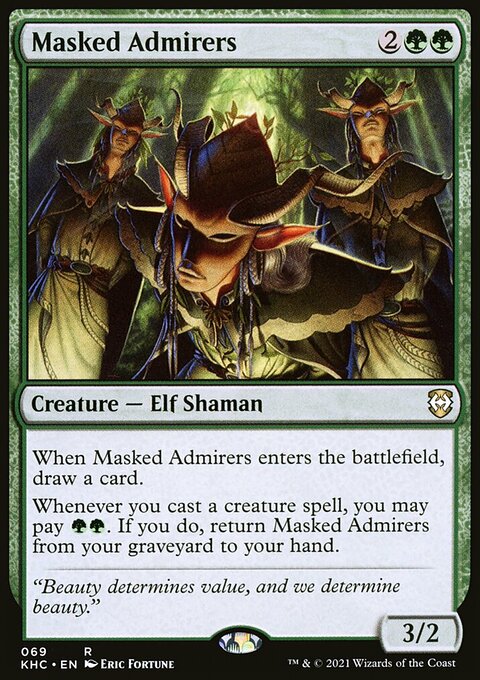 Masked Admirers, Kaldheim Commander #69, Magic: The Gathering card