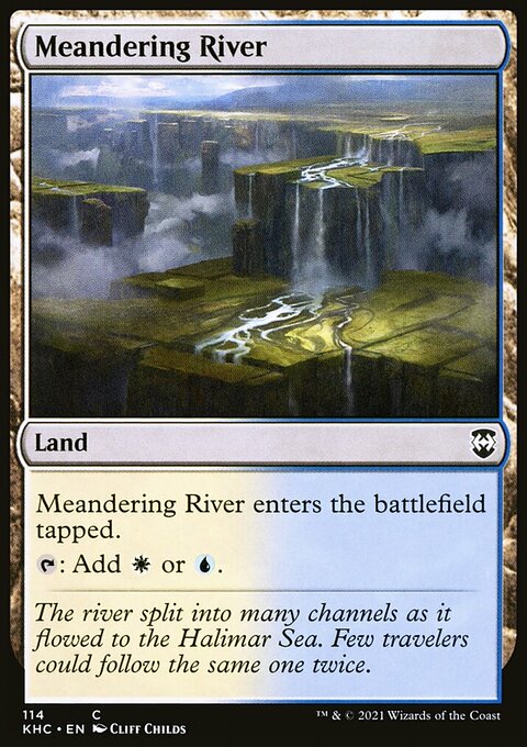 Meandering River, Kaldheim Commander #114, Magic: The Gathering card