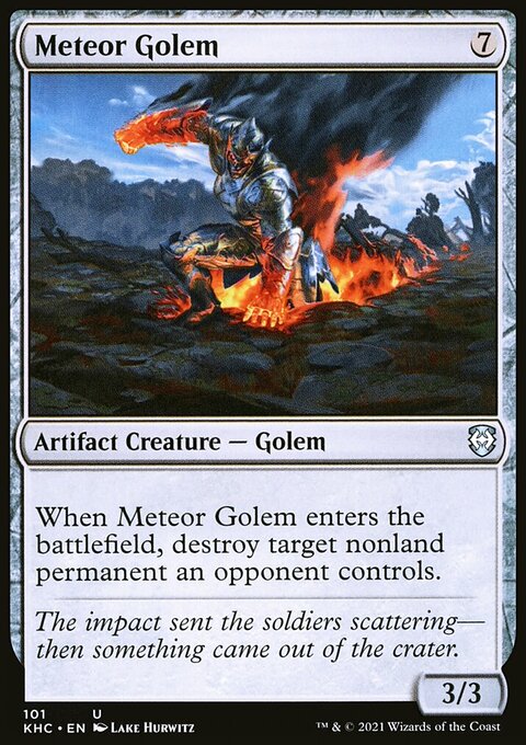 Meteor Golem, Kaldheim Commander #101, Magic: The Gathering card