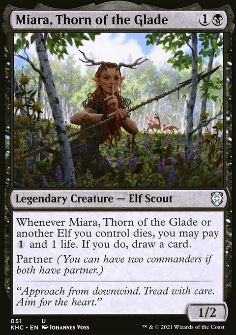 Miara, Thorn of the Glade, Kaldheim Commander #51, Magic: The Gathering card