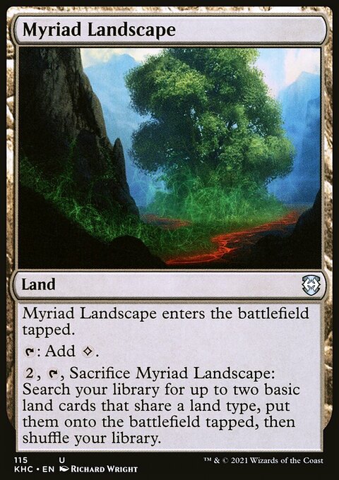 Myriad Landscape, Kaldheim Commander #115, Magic: The Gathering card