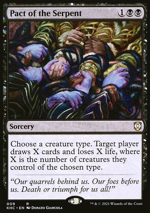 Pact of the Serpent, Kaldheim Commander #9, Magic: The Gathering card