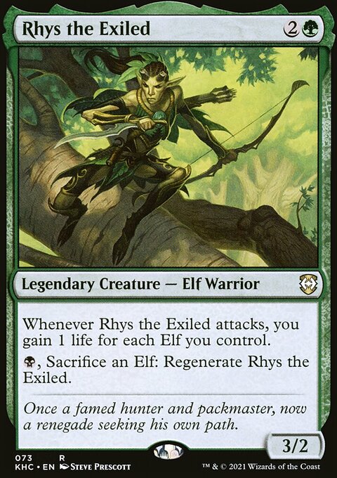 Rhys the Exiled, Kaldheim Commander #73, Magic: The Gathering card