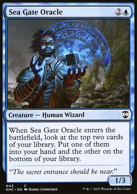 Sea Gate Oracle, Kaldheim Commander #43, Magic: The Gathering card
