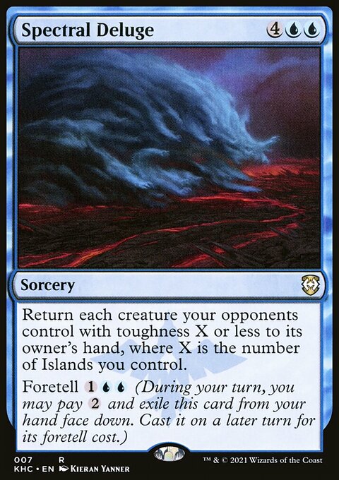Spectral Deluge, Kaldheim Commander #7, Magic: The Gathering card