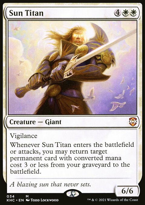 Sun Titan, Kaldheim Commander #34, Magic: The Gathering card
