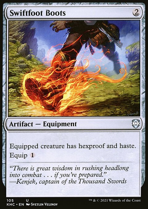 Swiftfoot Boots, Kaldheim Commander #105, Magic: The Gathering card