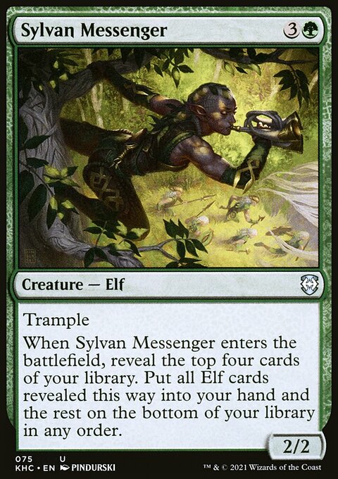 Sylvan Messenger, Kaldheim Commander #75, Magic: The Gathering card