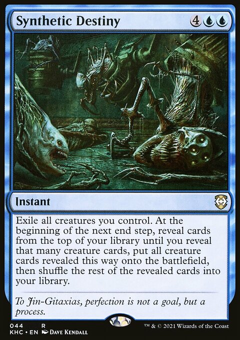 Synthetic Destiny, Kaldheim Commander #44, Magic: The Gathering card