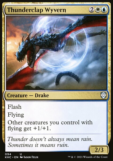 Thunderclap Wyvern, Kaldheim Commander #94, Magic: The Gathering card