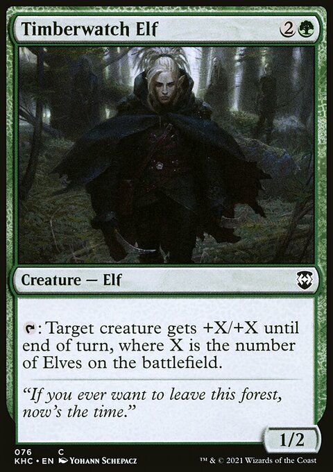 Timberwatch Elf, Kaldheim Commander #76, Magic: The Gathering card