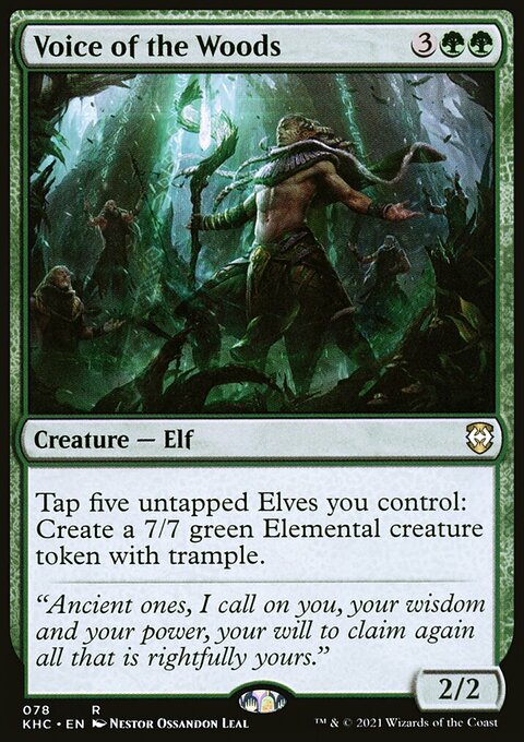 Voice of the Woods, Kaldheim Commander #78, Magic: The Gathering card