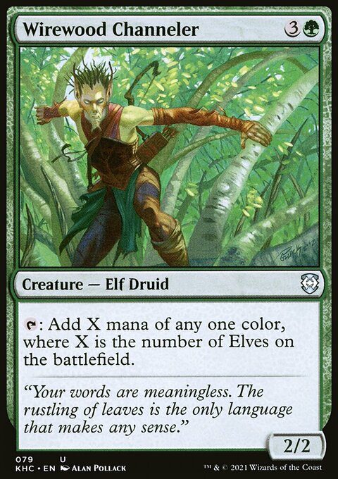 Wirewood Channeler, Kaldheim Commander #79, Magic: The Gathering card