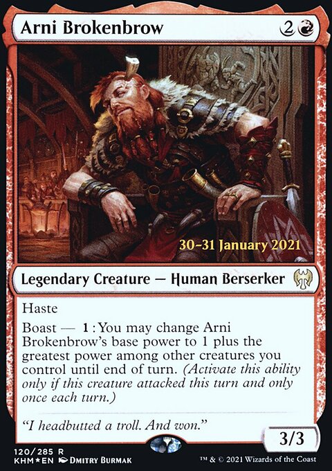 Arni Brokenbrow, Kaldheim Promos #120s, Magic: The Gathering card