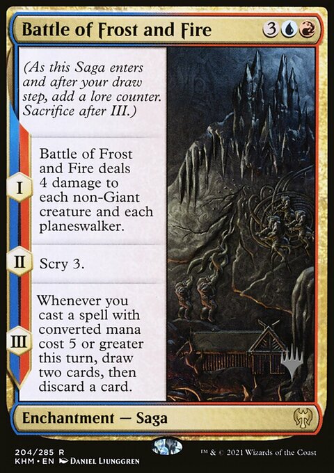 Battle of Frost and Fire, Kaldheim Promos #204p, Magic: The Gathering card