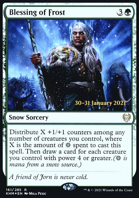 Blessing of Frost, Kaldheim Promos #161s, Magic: The Gathering card