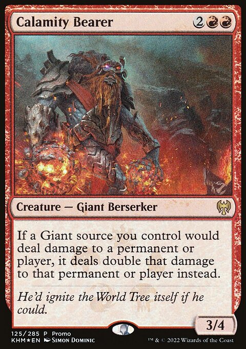 Calamity Bearer, Kaldheim Promos #125★, Magic: The Gathering card