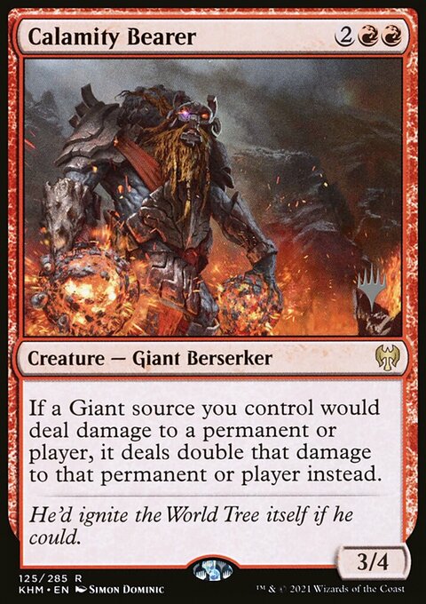 Calamity Bearer, Kaldheim Promos #125p, Magic: The Gathering card