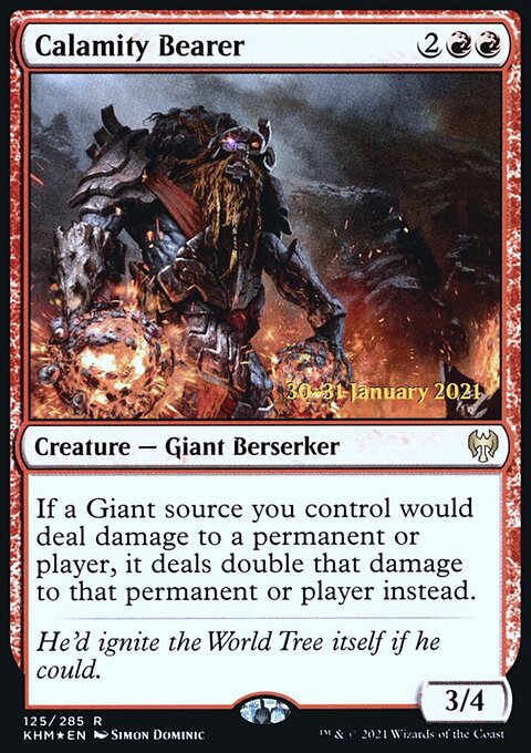 Calamity Bearer, Kaldheim Promos #125s, Magic: The Gathering card