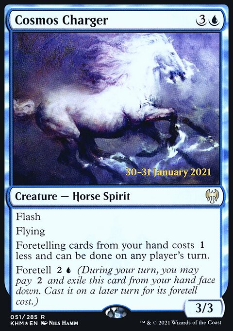 Cosmos Charger, Kaldheim Promos #51s, Magic: The Gathering card