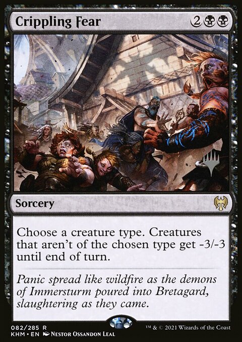 Crippling Fear, Kaldheim Promos #82p, Magic: The Gathering card