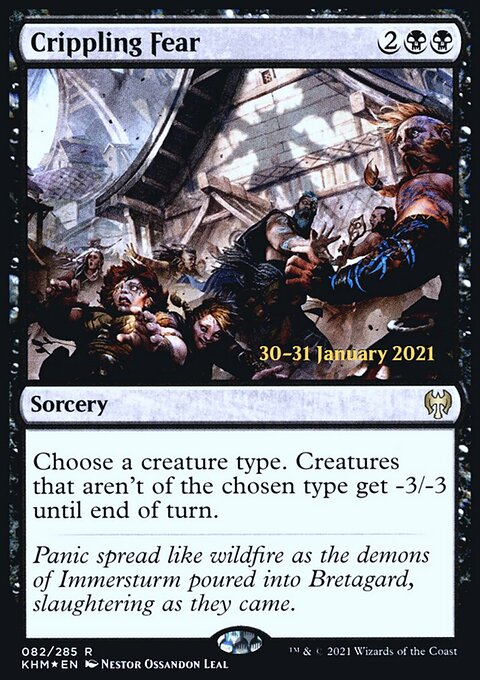 Crippling Fear, Kaldheim Promos #82s, Magic: The Gathering card