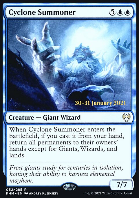 Cyclone Summoner, Kaldheim Promos #52s, Magic: The Gathering card