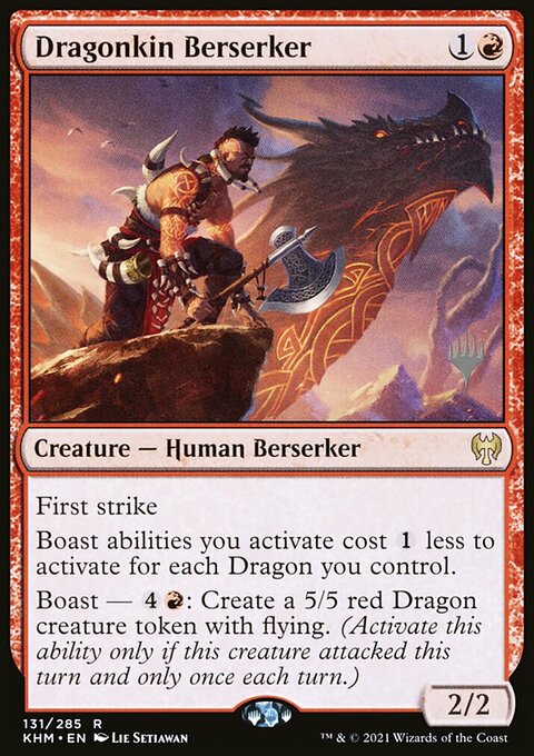 Dragonkin Berserker, Kaldheim Promos #131p, Magic: The Gathering card