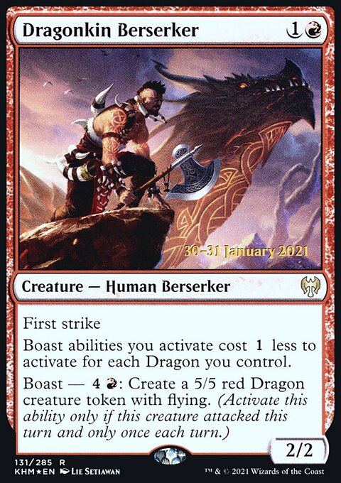 Dragonkin Berserker, Kaldheim Promos #131s, Magic: The Gathering card