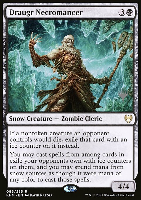 Draugr Necromancer, Kaldheim Promos #86p, Magic: The Gathering card