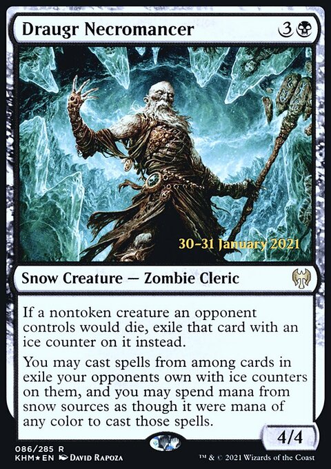Draugr Necromancer, Kaldheim Promos #86s, Magic: The Gathering card
