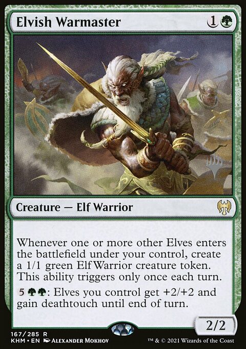 Elvish Warmaster, Kaldheim Promos #167p, Magic: The Gathering card