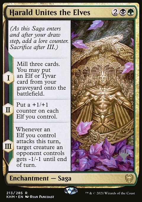 Harald Unites the Elves, Kaldheim Promos #213p, Magic: The Gathering card