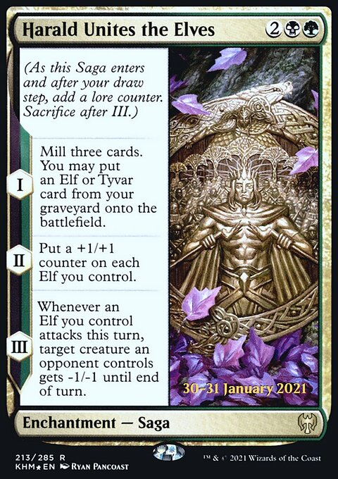 Harald Unites the Elves, Kaldheim Promos #213s, Magic: The Gathering card