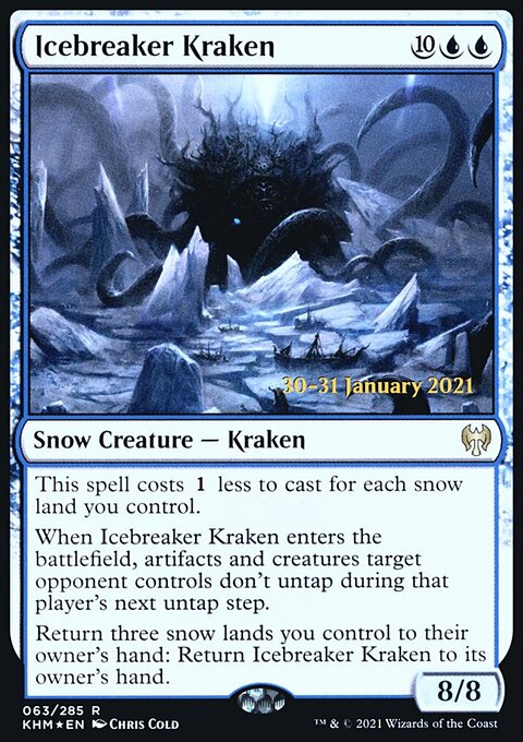 Icebreaker Kraken, Kaldheim Promos #63s, Magic: The Gathering card
