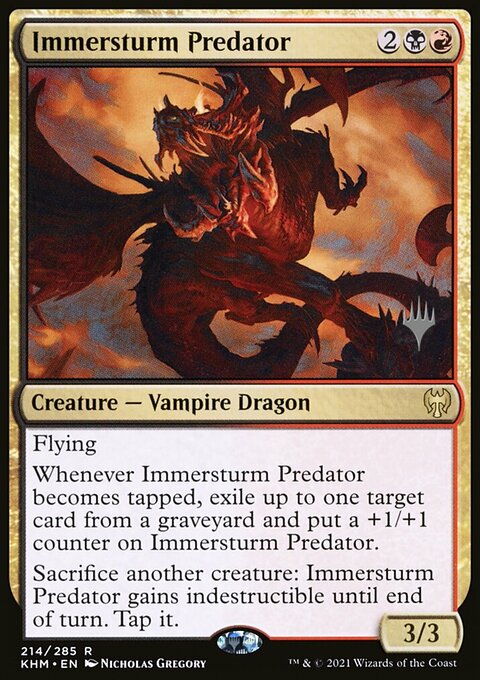 Immersturm Predator, Kaldheim Promos #214p, Magic: The Gathering card