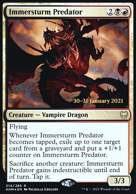 Immersturm Predator, Kaldheim Promos #214s, Magic: The Gathering card