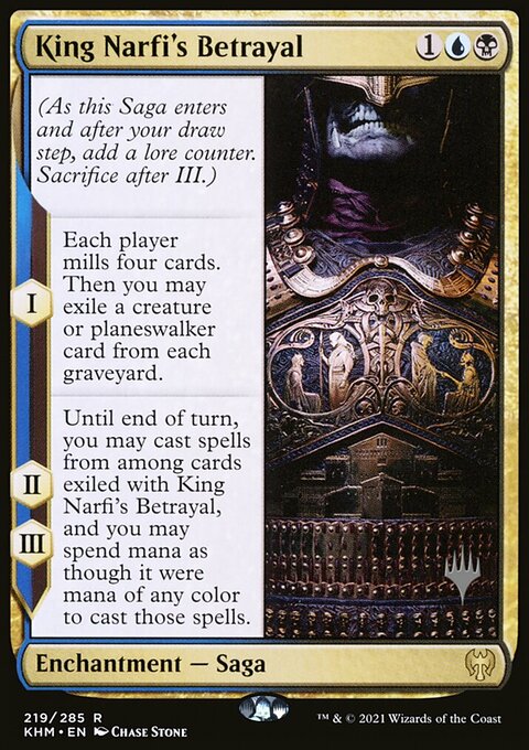 King Narfi's Betrayal, Kaldheim Promos #219p, Magic: The Gathering card