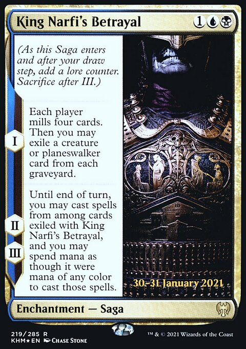 King Narfi's Betrayal, Kaldheim Promos #219s, Magic: The Gathering card