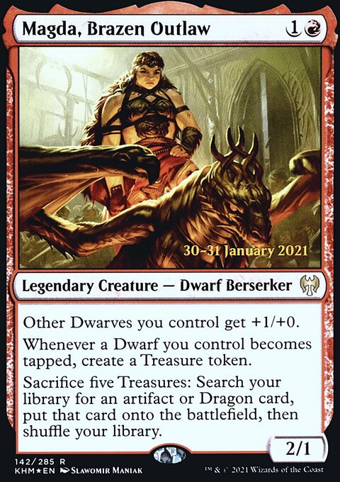 Magda, Brazen Outlaw, Kaldheim Promos #142s, Magic: The Gathering card