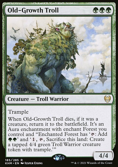 Old-Growth Troll, Kaldheim Promos #185p, Magic: The Gathering card