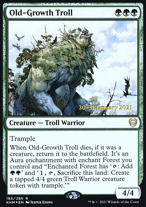 Old-Growth Troll, Kaldheim Promos #185s, Magic: The Gathering card
