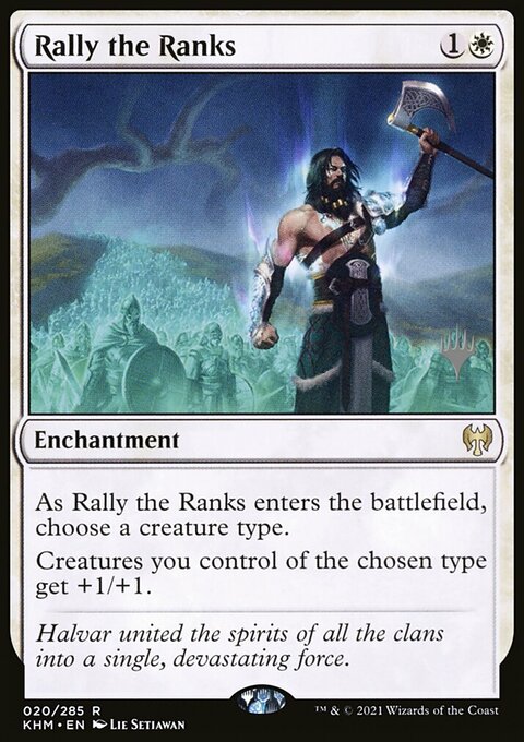 Rally the Ranks, Kaldheim Promos #20p, Magic: The Gathering card
