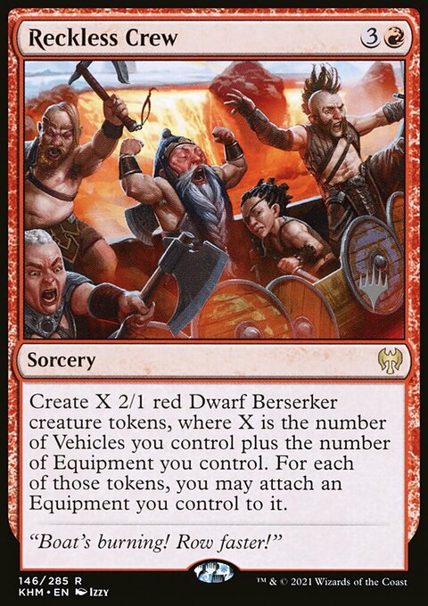 Reckless Crew, Kaldheim Promos #146p, Magic: The Gathering card