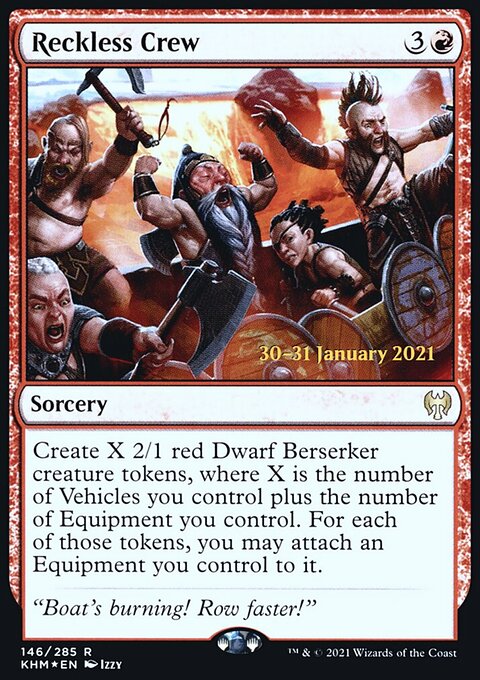 Reckless Crew, Kaldheim Promos #146s, Magic: The Gathering card