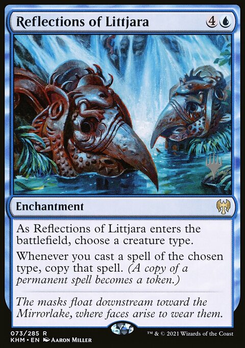 Reflections of Littjara, Kaldheim Promos #73p, Magic: The Gathering card
