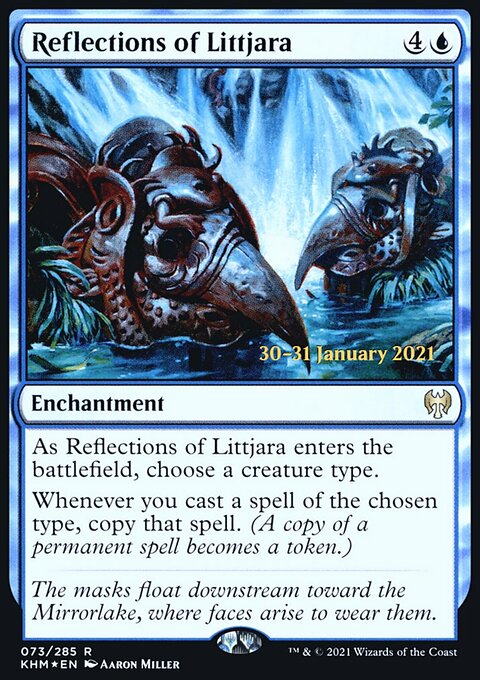 Reflections of Littjara, Kaldheim Promos #73s, Magic: The Gathering card