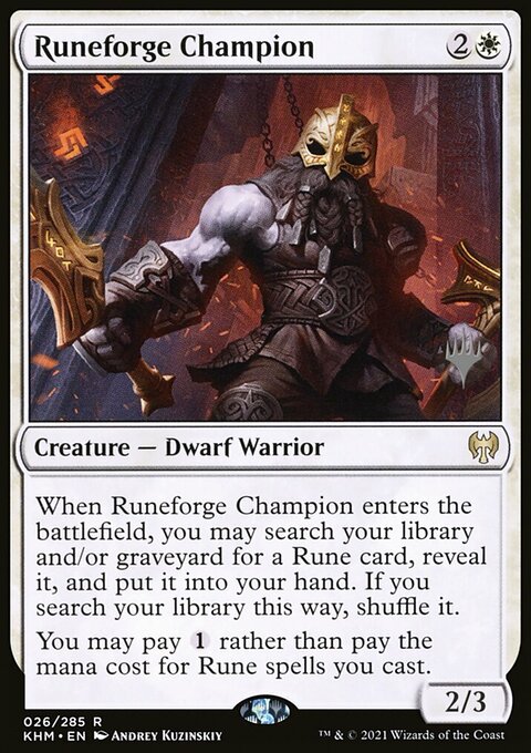 Runeforge Champion, Kaldheim Promos #26p, Magic: The Gathering card