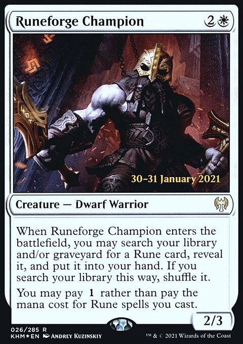 Runeforge Champion, Kaldheim Promos #26s, Magic: The Gathering card