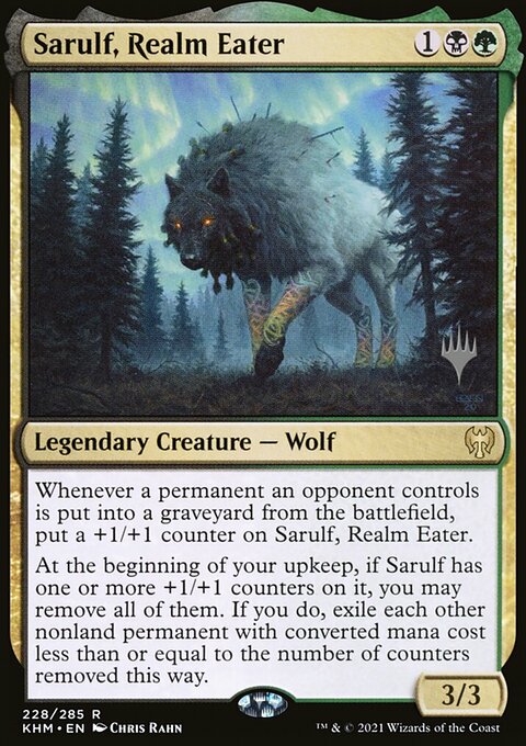 Sarulf, Realm Eater, Kaldheim Promos #228p, Magic: The Gathering card